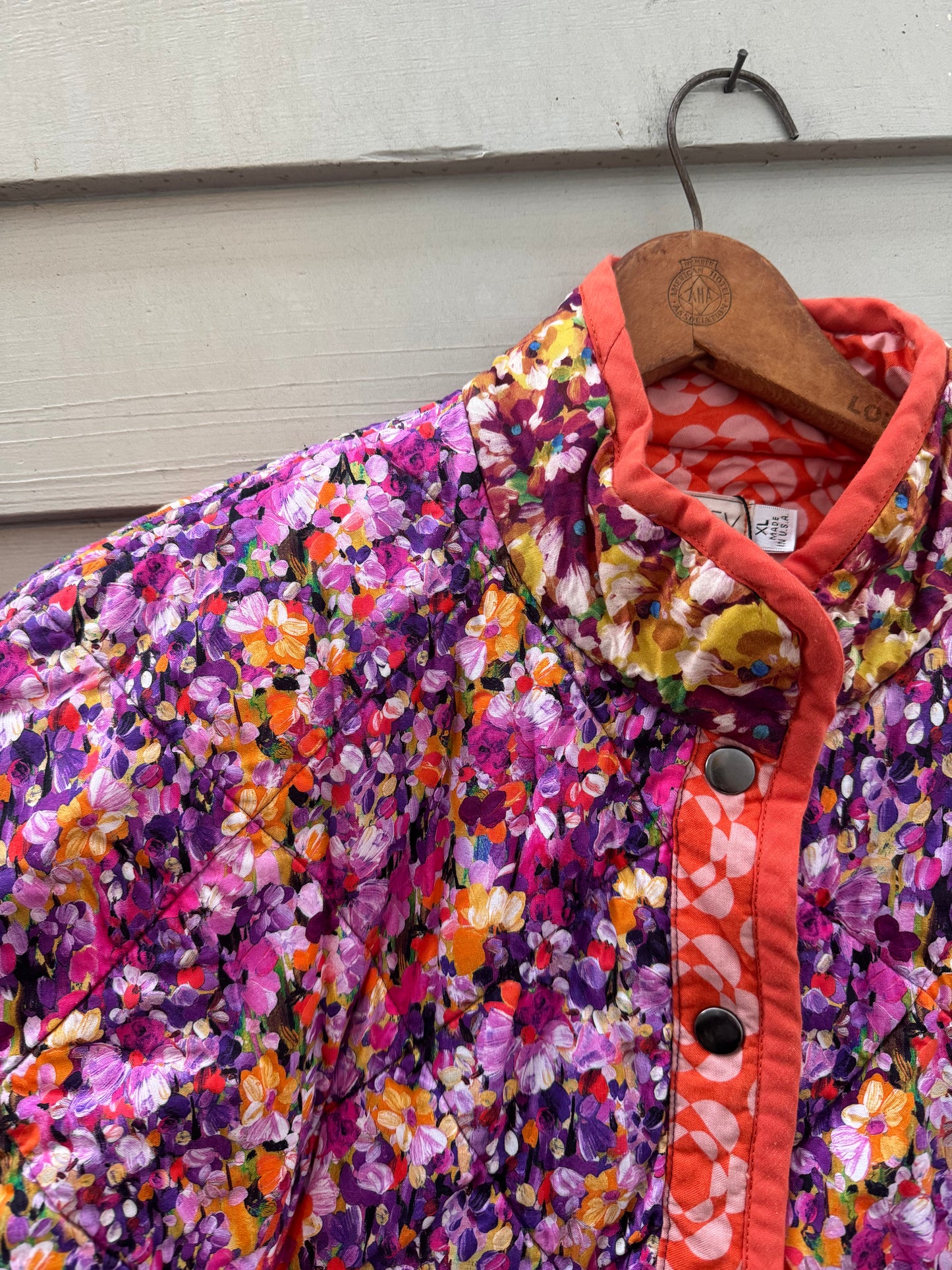 Orange Floral Flora - XL