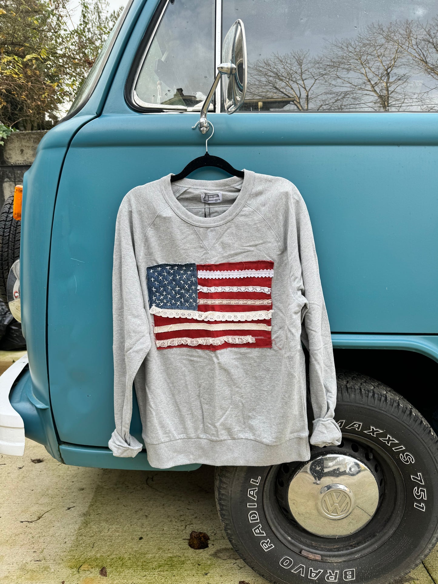 American flag sweatshirt