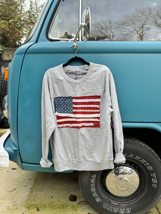 American flag sweatshirt