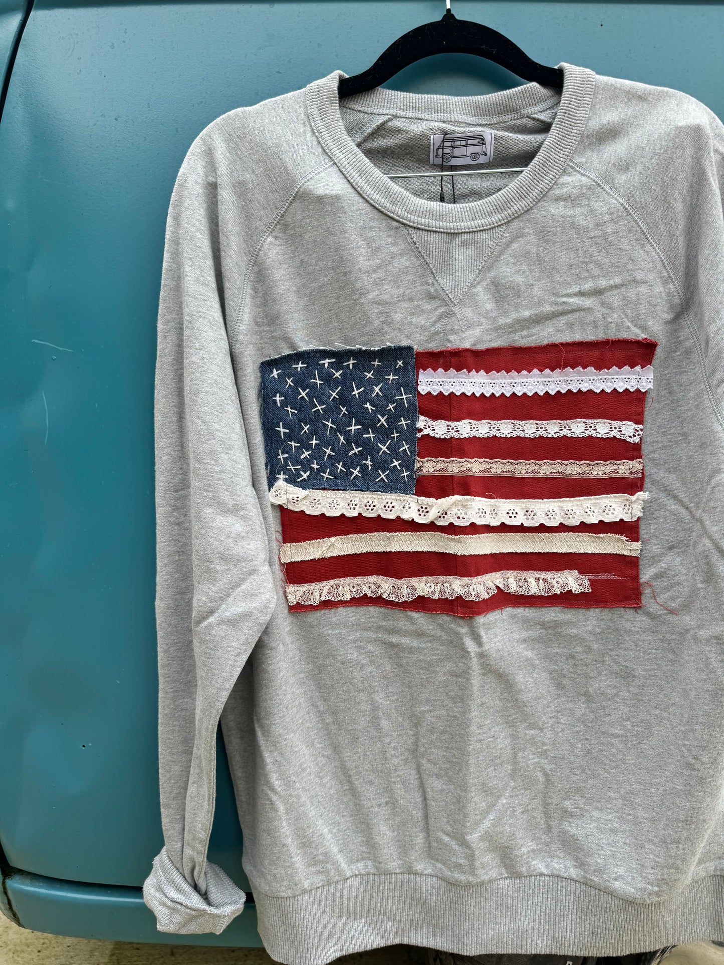 American flag sweatshirt