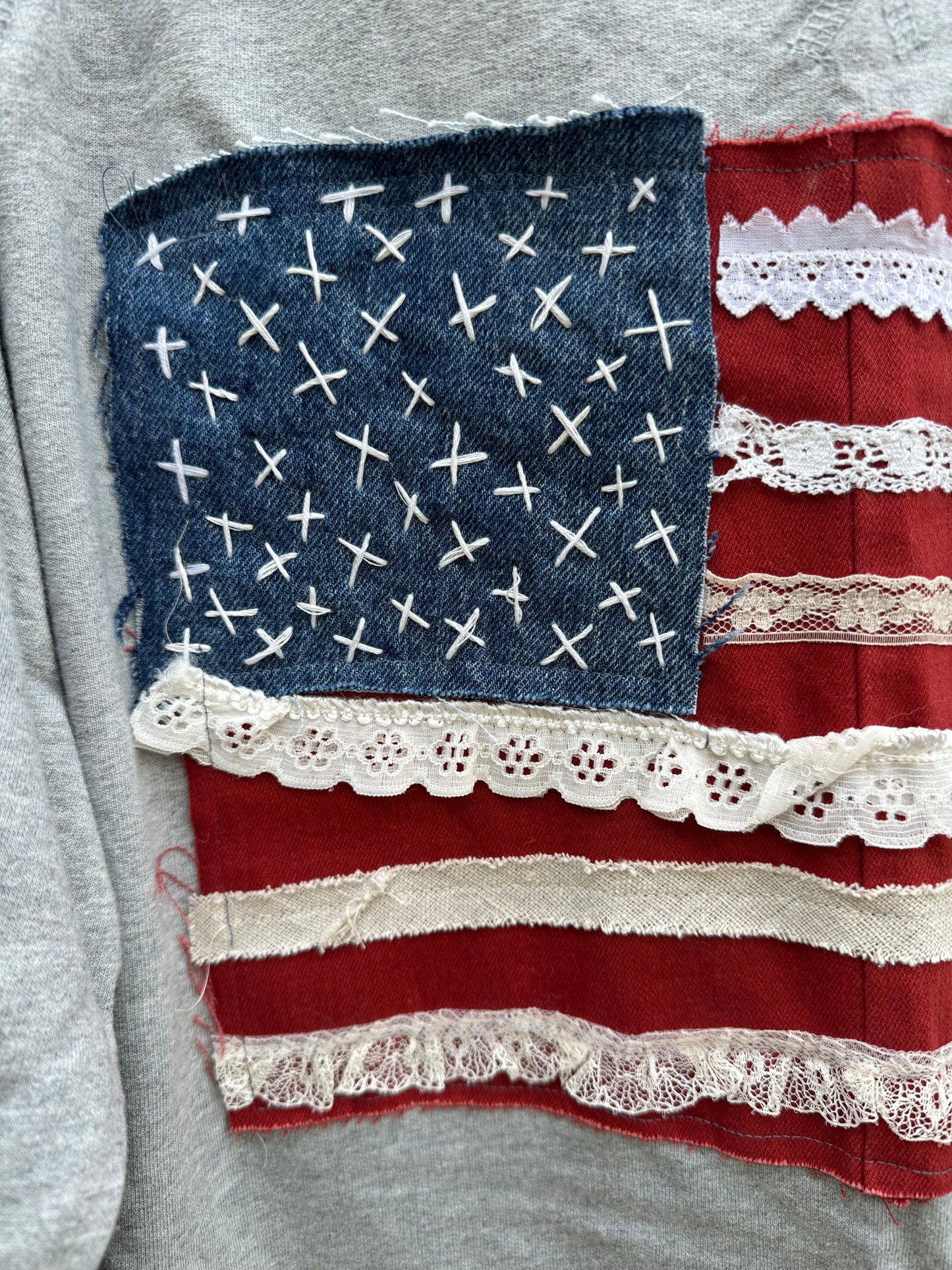 American flag sweatshirt
