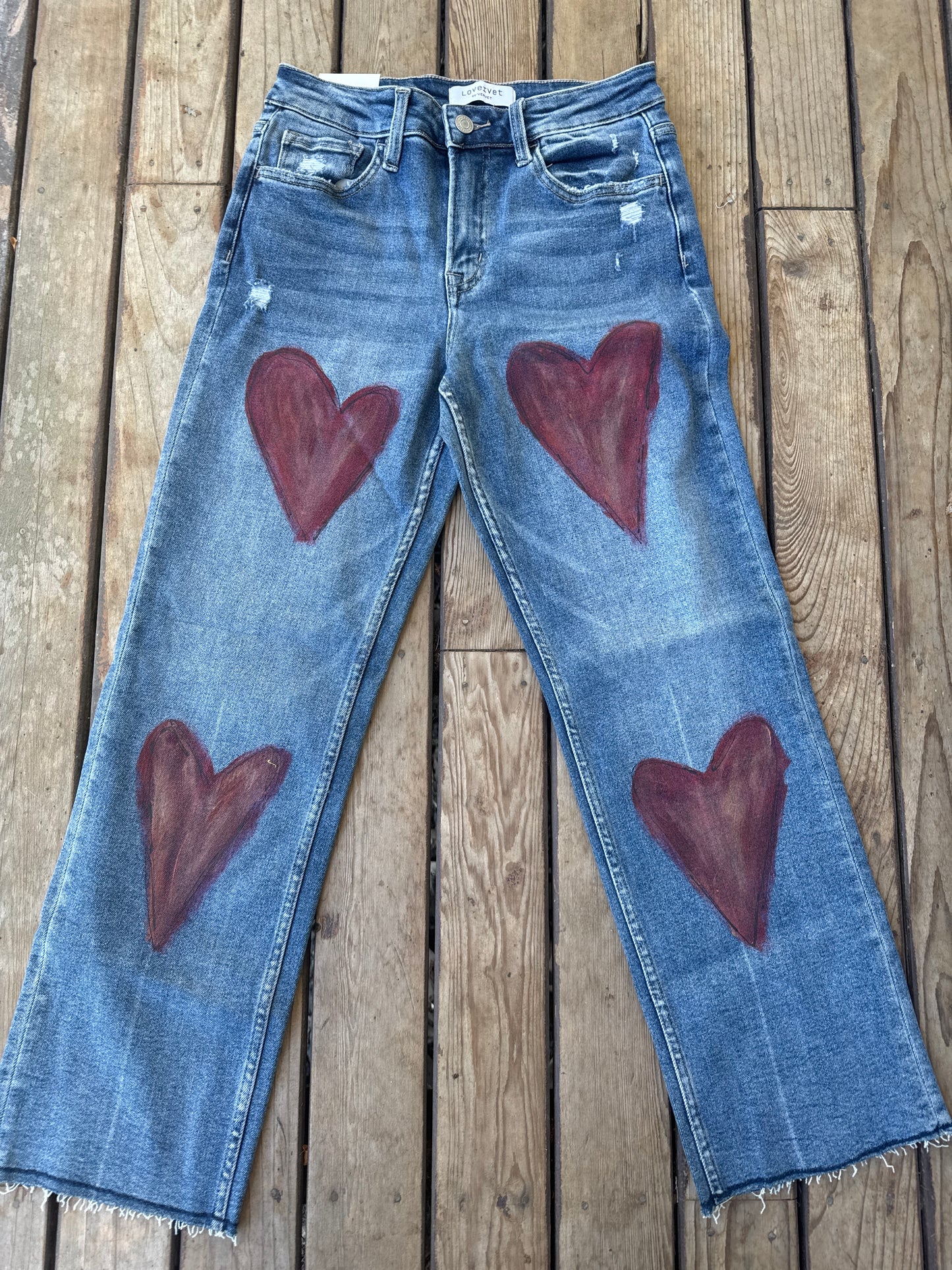 Cropped Heart Denim