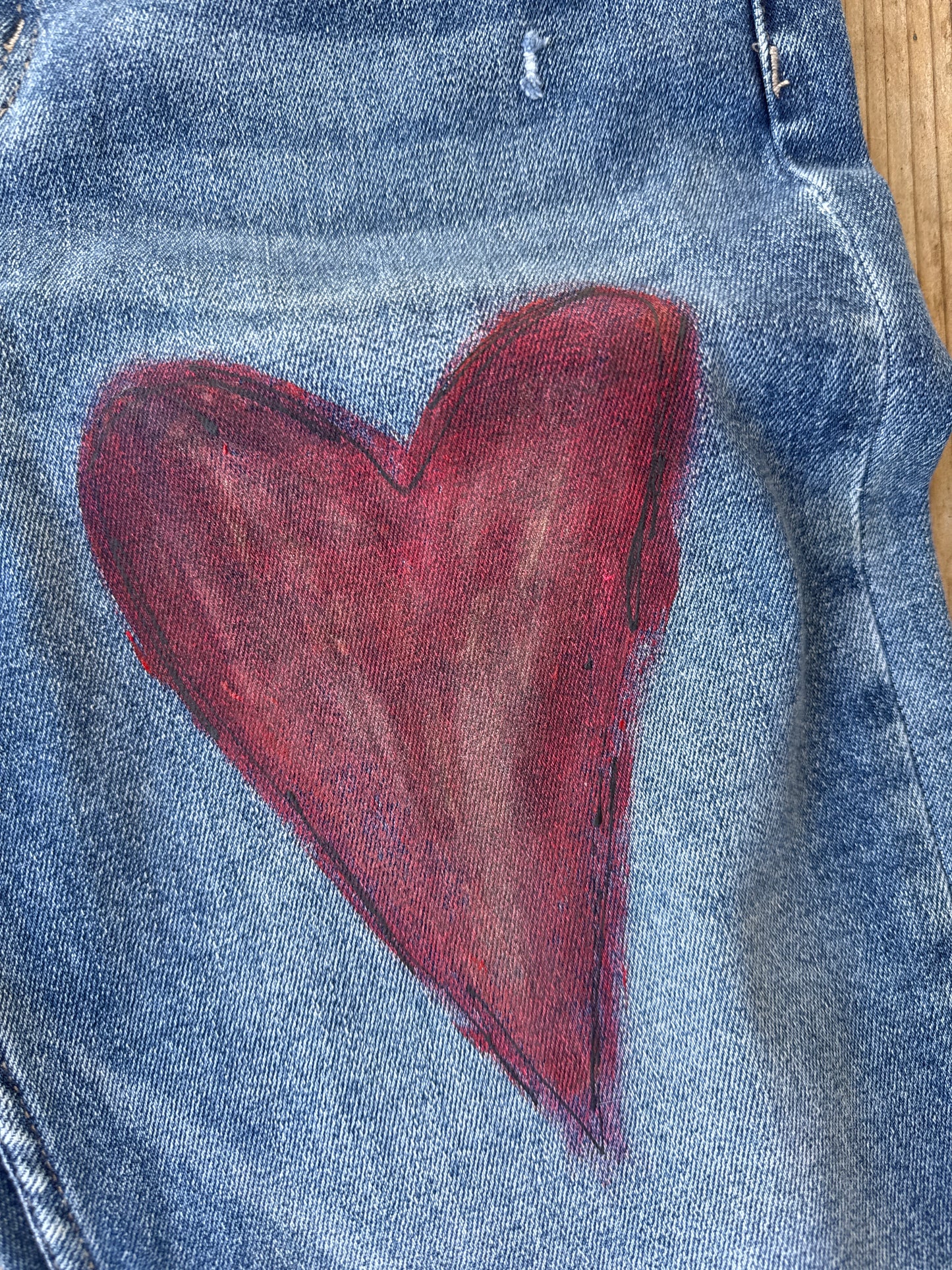 Cropped Heart Denim